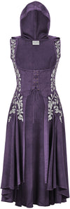 Tauriel Maxi Overdress Limited Edition Midnight Lavender Silver Embroidery