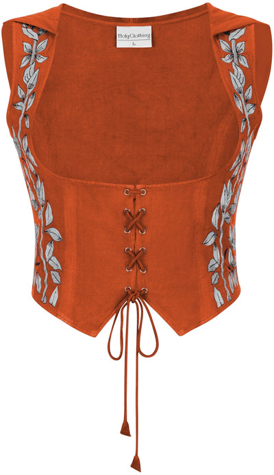 Tauriel Top Limited Edition Pumpkin Spice Silver Embroidery