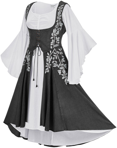 Tauriel Maxi Set Limited Edition Storm Gray Silver Embroidery